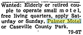 Palmer Motel - April 1967 Ad (newer photo)